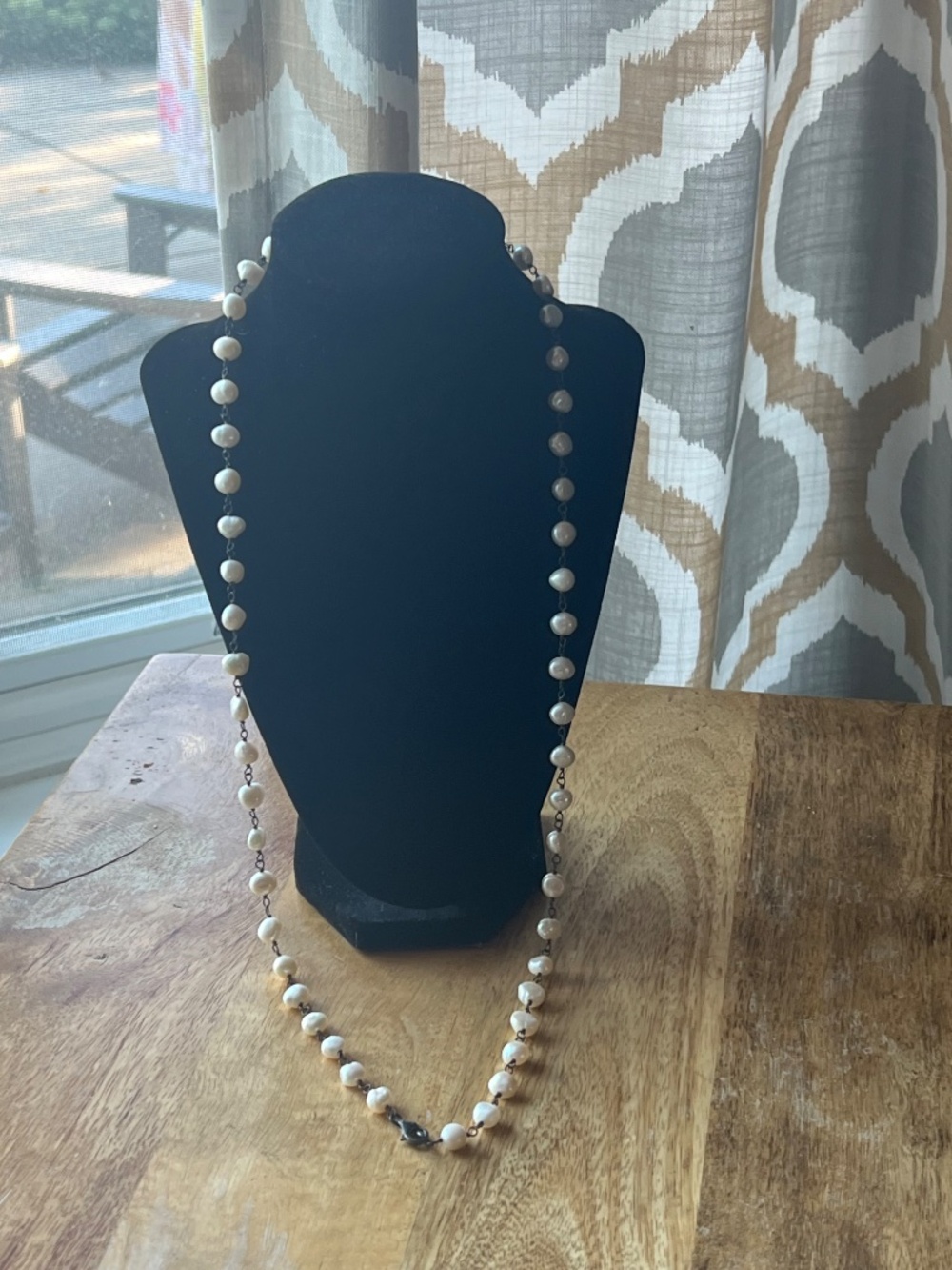 Silpada Long Pearl Station Necklace - "Fresh Catch" N1368 retired - Picture 2 of 5